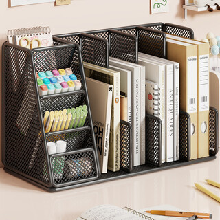 All new file storage racks, office supplies, desktop bookshelf, work station information basket, iron art vertical storage rack, black large size