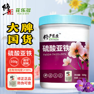 Correct flower lotto * ferrous sulfate flower fertilizer acid-loving plants yellow leaves fall leaves for flowers and green plants iron supplementing water-soluble fertilizer 500g