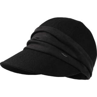 Kenmont sweet and cute color versatile buckskin velvet duck beret showing face for little girls autumn and winter retro octagonal hat black m 57.5c (adjustable) (free storage bag)