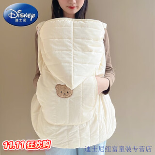Disney children's cloak autumn and winter windproof blanket stroller cover blanket baby baby bag waist stool windproof baby cloak warm and thickened white bear