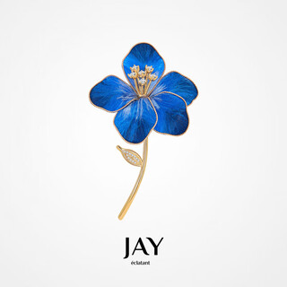 Jay's intangible cultural heritage handmade iris velvet flower brooch, temperament brooch, birthday gift for elder mother and mother-in-law, yalan (velvet flower + pearl)