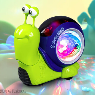 甄典蜗牛玩具电动爬行动物儿童1到3岁早教男孩小女孩宝宝2025新款 点头小蜗牛(绿色)2321 【电池版】3节5号电池+螺丝刀