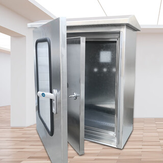 Distribution box double door stainless steel 304l outdoor rainproof and waterproof box monitoring instrument box indoor and outdoor door distribution cabinet silver stainless steel 201 plate 500x400x300mm inner door drilled as shown 1mm regular thickness