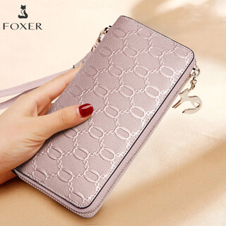 Golden fox (foxer) cowhide women's wallet large capacity short card holder wallet wallet clutch bag light luxury girlfriend birthday gift