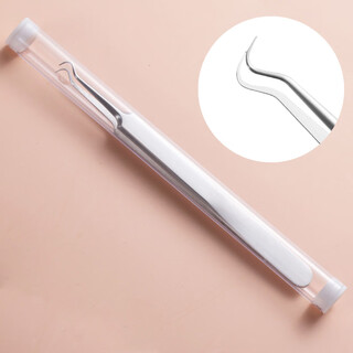 Sam quality tweezers, ultra-fine clips to remove blackheads and acne, high-precision pointed ultra-fine tweezers to clean nose acne, acne tweezers, hook head 1 piece 1 piece