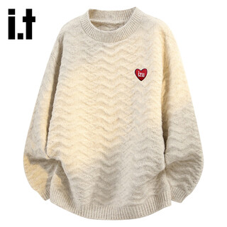 Izzue hong kong i.t official round neck sweater for men and women spring and autumn new trendy round neck knitted pullover tops for couples