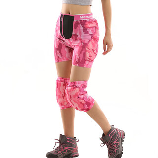 Mutu snow new ski hip protection knee pads ski roller skating protective gear set snowboarding anti-fall pants for men, women, adults and children marsnow hip protection knee pads rose red m