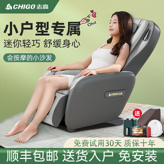 Chigo massage chair home space capsule zero gravity small intelligent fully automatic small household mini single person compact mini sofa chair amy107 gift gray-3d manipulator