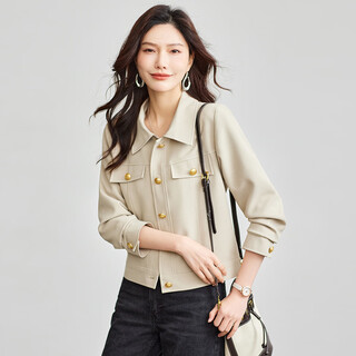 Terre bleue casual workwear style jacket for women 2025 autumn new fashion high-end versatile lapel jacket top
