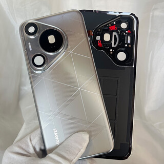 A suitable for huawei p70 original disassembled back cover 70pro + rear glass battery cover pura70pro shell rear shell pura70pro + back cover light silver original disassembled 99 new