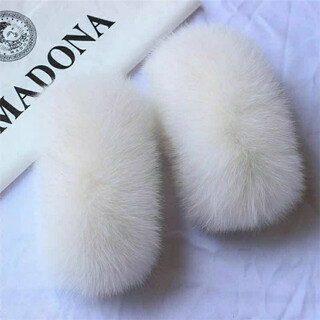 Autumn and winter new style real fox fur warm cuffs decorated with fur sweater chain accessories fox fur cuffs with buttons off-white