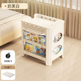 淘尼屋婴儿尿布台宝宝抚触护理台换尿布可移动新生儿洗浴婴儿床 尿布台+加厚PU垫