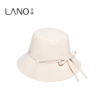 Lannuo fisherman hat women's 2025 spring and summer new style breathable large hat with face display small basin hat sun protection hat off-white m (56-58cm)