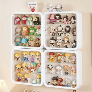 Xinnan blind box storage display rack wall-mounted bubble mart display box display wall-mounted storage rack transparent hand cabinet white one