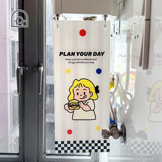 Donha gas water heater shielding cover kitchen wall-mounted pipe concealing decorative cover cartoon high-looking acrylic baffle side style girl acrylic baffle with hook