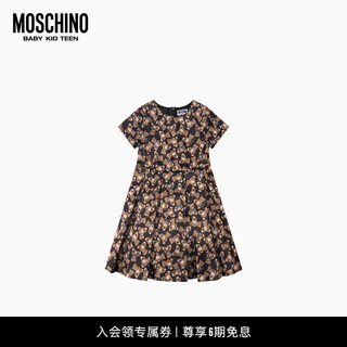 Moschino/moschino 25 autumn and winter children's moschino teddy bear all-print dress black 104