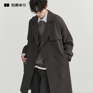 Earl zall trench coat men's mid-length 2025 new coat british style men's business casual coat spring and autumn