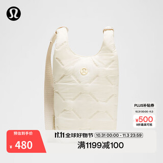 Lululemon丨quilty pleasures women's quilted mobile phone crossbody bag lw9fxps light ivory o/s