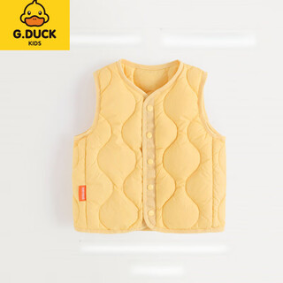 G.duckkids little yellow duck 2025 new children's down vest baby vest men's and women's lightweight inner waistcoat external wear warm school yellow 80 recommended height 60-70