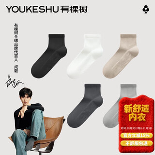 有棵树【肌理中筒】袜子男纯棉10A抗菌消臭吸汗透气抗起球四季百搭短袜