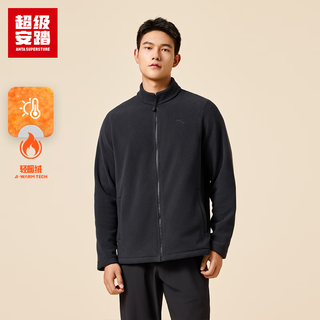 Super anta fleece sports jacket men's autumn outdoor light warm velvet stand collar jacket inside and outer top 152536706u