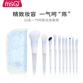 Msq chen yuanyuan co-branded version 2.0 upgraded version 10-piece makeup brush set eye shadow brush animal hair
