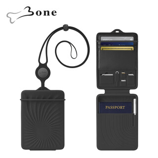 Bone真皮护照夹挂绳收纳包出国旅行护照包多功能机票登机牌证件保护套