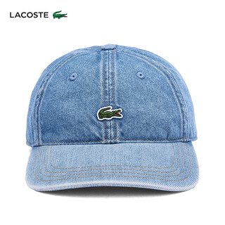 Lacoste crocodile français même style 25 automne et hiver nouvelle casquette de baseball en denim de mode pour hommes et femmes | rk6362 mku/bleu denim clair taille unique 58-60