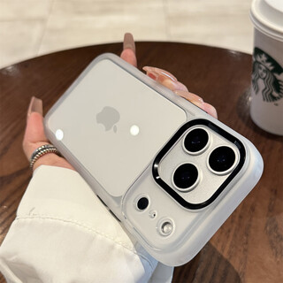 Yuning is suitable for apple 17promax mobile phone case, new iphone17 protective cover, transparent 17air high-end anti-fall 17pro silicone soft-sided hard case for men and women, transparent white, high-transparent back panel-silicone soft-sided anti-fall iphone 17 pro max