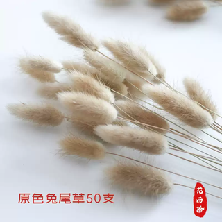 Dried flower bouquets, immortal flowers, diy flower materials, living room home flower arrangements, wheat ears, roses, gypsophila, eucalyptus leaves, original color rabbit tail grass