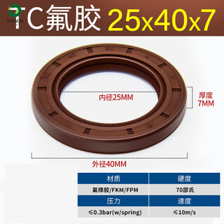 Imported quality fluorine rubber tc skeleton oil seal nak fluorine rubber skeleton oil seal high temperature resistant tc/tg4 rubber seal ring complete size imported quality fluorine rubber oil seal-25*40*7 5 pcs