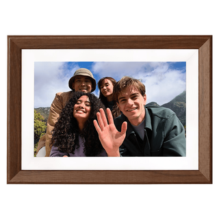 华强北DP10PRO智能数码相框wifi数码相框高清电子相册可触屏智能相框照片播放情人节新年送女友男友礼物 DP10pro 橡木色【APP传图可触屏】