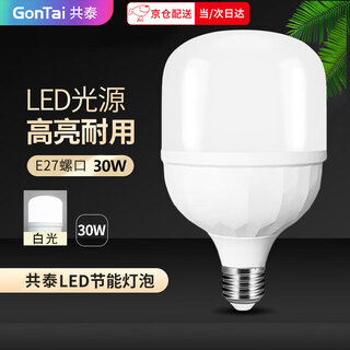 Gongtai led bulb 30w white light 6500k e27 screw socket for commercial replacement light source, high brightness and energy saving gt-tqp30