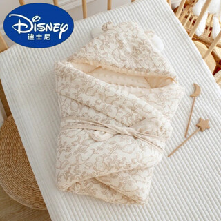 Disney baby delivery room quilt baby autumn and winter quilt newborn spring and autumn thickened sleeping bag newborn cotton quilt 600g short-eared forest rabbit bean velvet plus cotton 90cm 90*