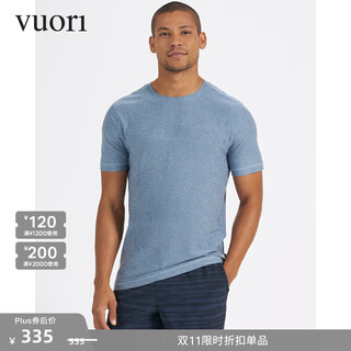 Vuori strato men's fitness training short-sleeved t-shirt sports and leisure v126 blue/cloud heather l 180