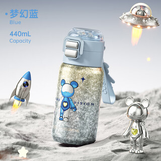 Xile children's thermos cup, pure titanium inside and outside, high-end antibacterial water cup, portable pocket cup for male and female students, good-looking double drink