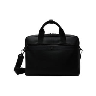 Boss men's briefcase laptop compartment multi-layer storage zipper closure top handle black black one size