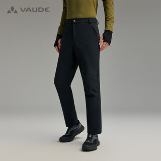 Vaude thickened windproof breathable stretch outer casual men's soft shell pants mountaineering sports cycling trousers vaude black vg2436302 3l brushed velvet bottom s