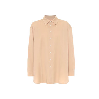 Jil sander wool gabardine shirt p00489442 beige m cn 165/92