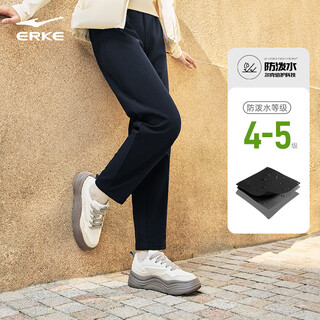 Hongxing erke woven trousers for women in autumn and winter new comfortable warm velvet straight sports pants waterproof and thickened warm casual pants for women