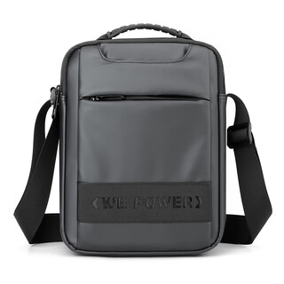 New large-capacity cross-body bag for men's casual business travel portable shoulder bag gray