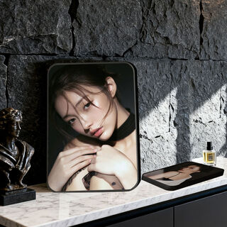 Yusenyi photo frame, custom-made table photo frame and printed photos, children's photos, wedding photos, family photos, noble and stable - matt black - rounded corner table, 7 inches, 1 point 7x17 points, 8m, suitable for both horizontal and vertical directions