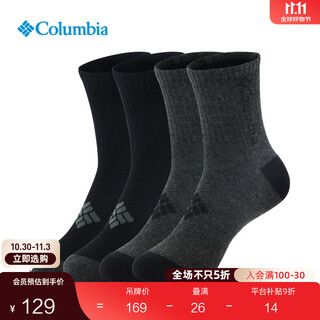 Columbia outdoor men's and women's fashionable mid-calf four pairs of active sports socks rcs632 as3 l