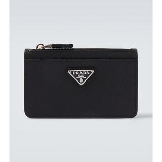 Prada luxury men's leather card holder black one size