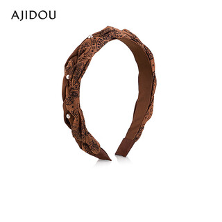 Ajidou ajidou hair accessories women's headband fashion high skull headband brown 1 piece