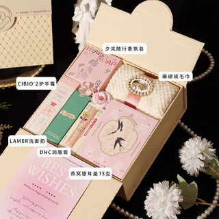 Wedding souvenirs for bridesmaids, high-end practical gift boxes for brides, light luxury high-end return gifts for girls, birthday gifts for girls 17. camellia champagne gold gift box