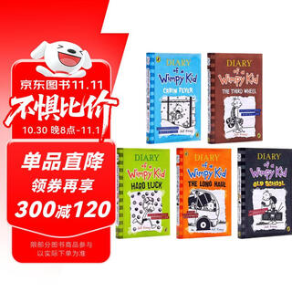英文原版 小屁孩日记6-10赠音频 Diary of a Wimpy Kid 幽默漫画桥梁章节书哭包日记 7至12岁小学生课外读物 蓝思910-1060L