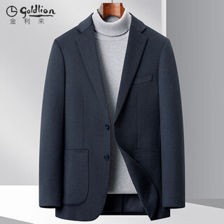 Goldlion 2025 осенне-зимний шерстяной костюм мужской новый повседневный костюм шерстяной мужской шерстяной осенний шерстяной кашемировый пиджак зеленый серый зеленый серый l 175