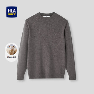Hla heilan long-sleeved sweater men's 25 pullover slim and stylish pure wool sweater men winter