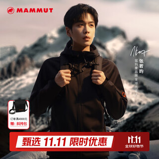 Mammoth (mammut) red label clion men's and women's outdoor windproof and wear-resistant hooded jacket soft shell black red label m